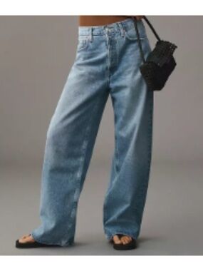Agolde Low Slung Baggy High Waist Wide Leg Jeans Size 24